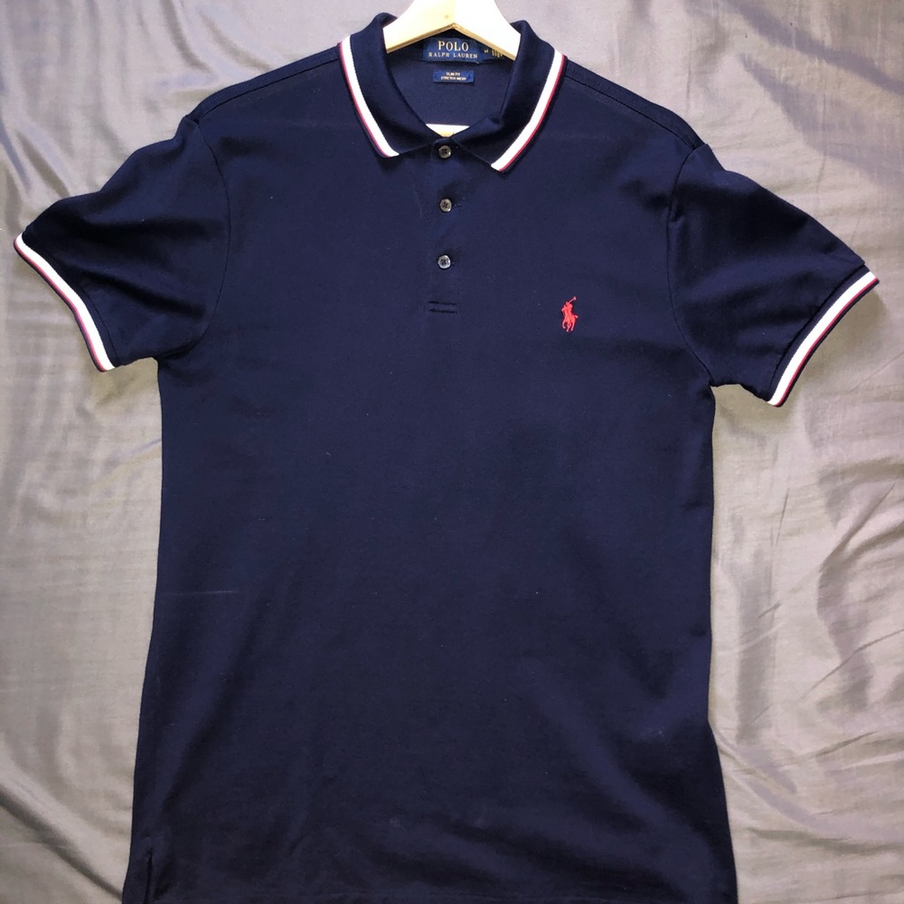Men’s M Size Navy Polo Ralph Lauren Slim Fit Polo